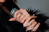 ROCK STAR SHIELD RING SILVER