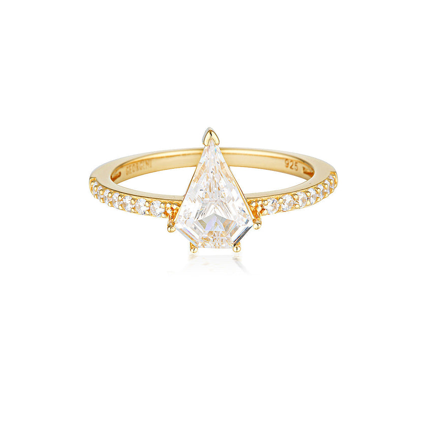 ROCK STAR SHIELD GOLD RING
