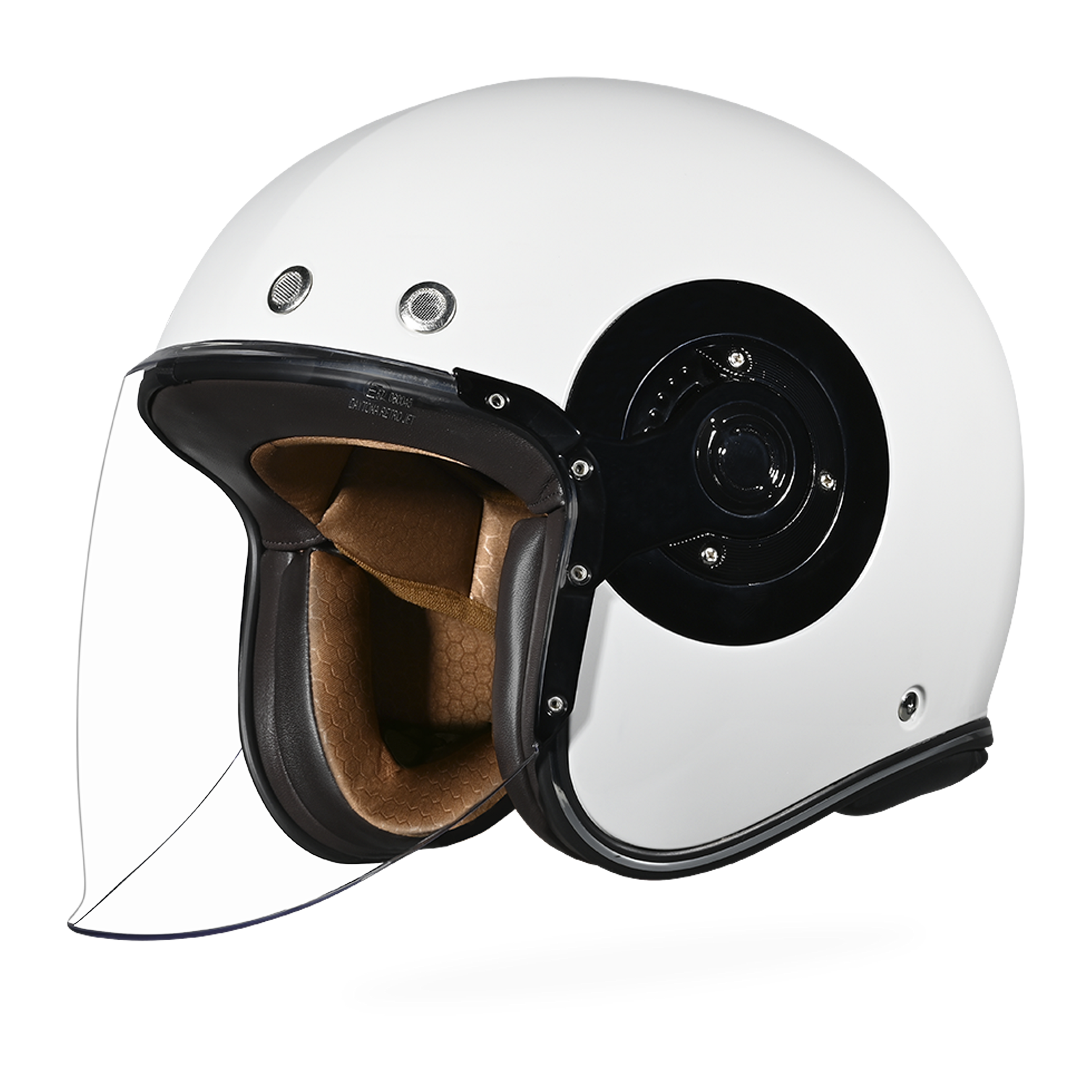 D.O.T. & ECE Daytona Retro Jet- Hi-Gloss White