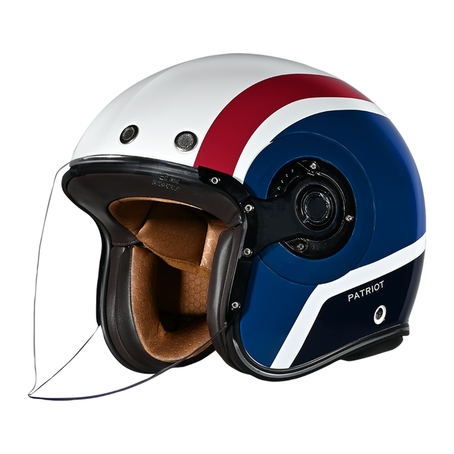 D.O.T. & ECE Retro jetová přilba Daytona - s motivem Patriot