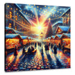 Melancholy at the Christmas Market Canvas