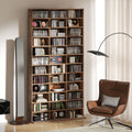 HOMCOM CD Storage Unit with Adjustable Shelves, 102 x 195 cm, Rustic Brown