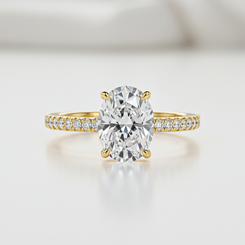Jas 18k Gold Solitaire Ring