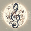 Intricate Treble Clef Canvas