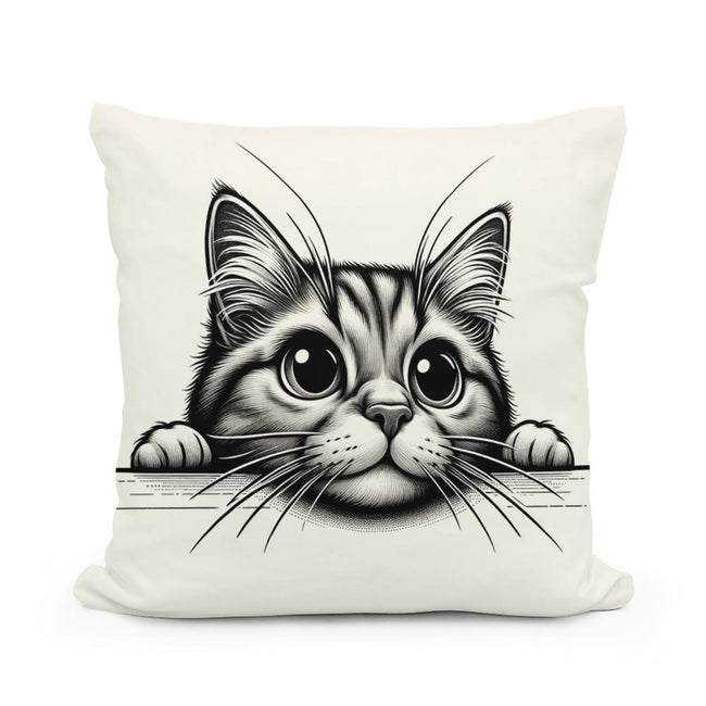 Curious Cat Cotton Cushion