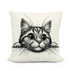 Curious Cat Cotton Cushion