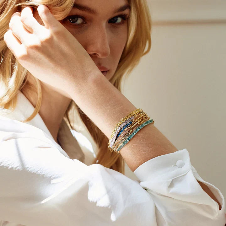 Pulsera de tenis con piedra de nacimiento