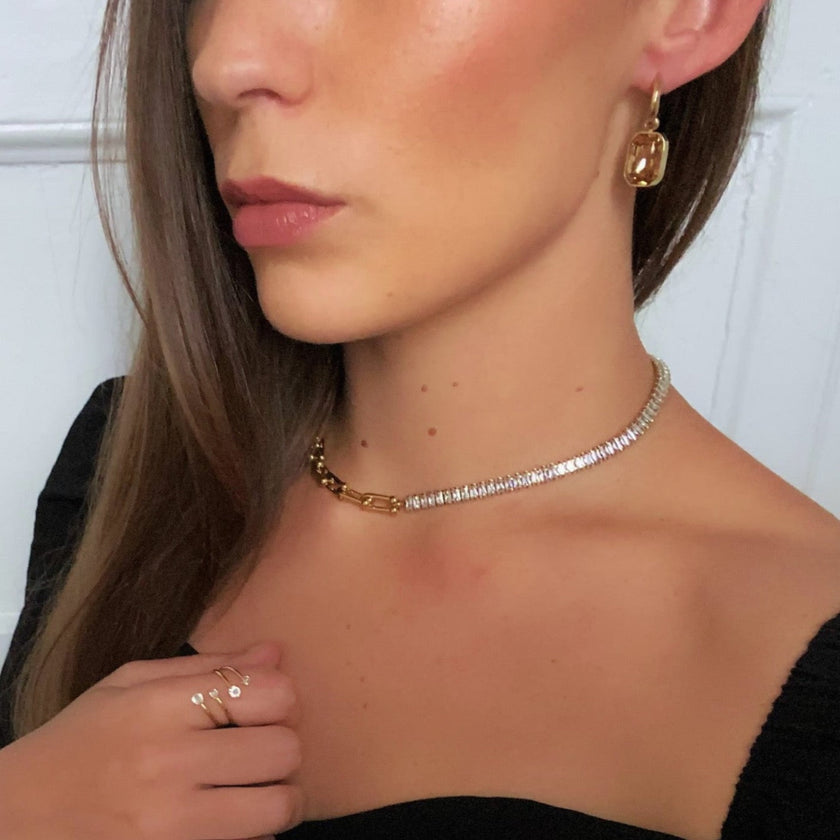 Aurielle Luxe vergoldete Diamantkette (18 Karat)