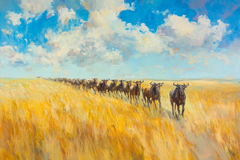 Jubilant Safari Adventure Canvas