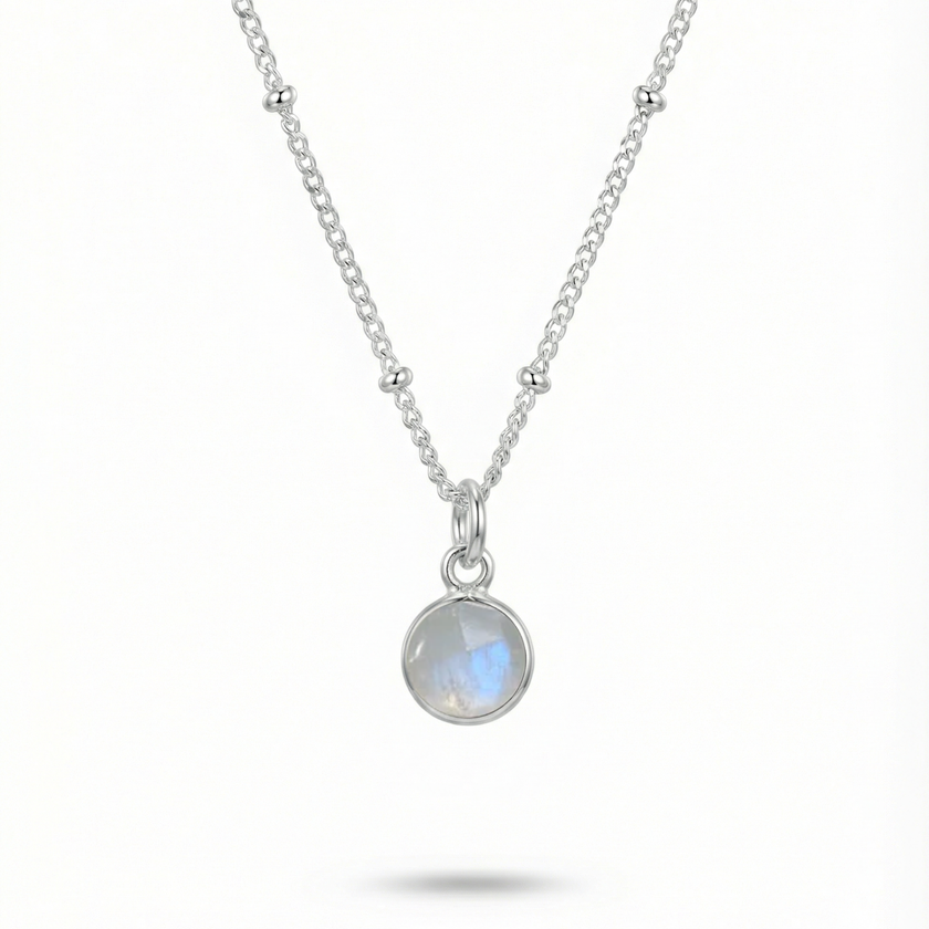 Moonstone Silver Necklace