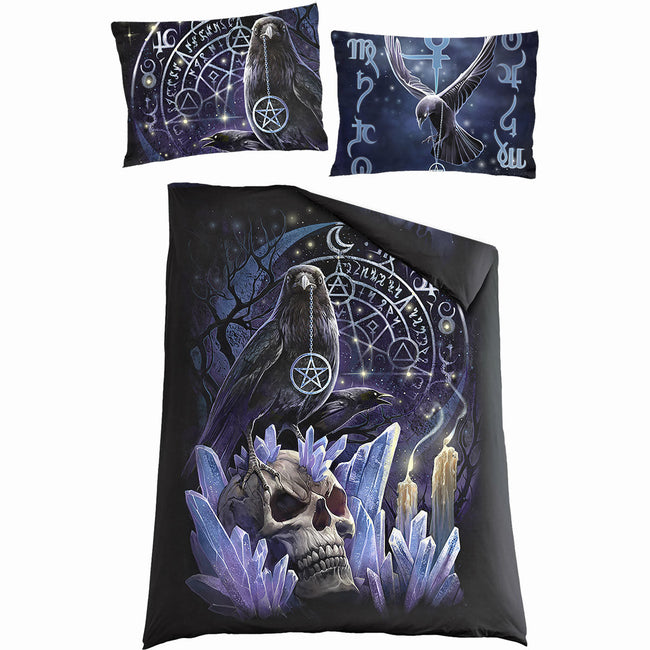 WITCHCRAFT - Funda Nórdica Individual de Algodón + Funda de Almohada para Reino Unido y Europa