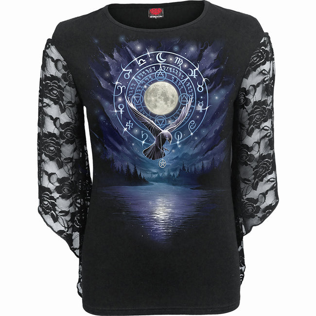 WITCHCRAFT - Top de manga de encaje Rose