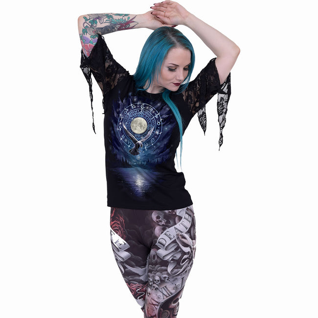 WITCHCRAFT - Top de manga de encaje Rose