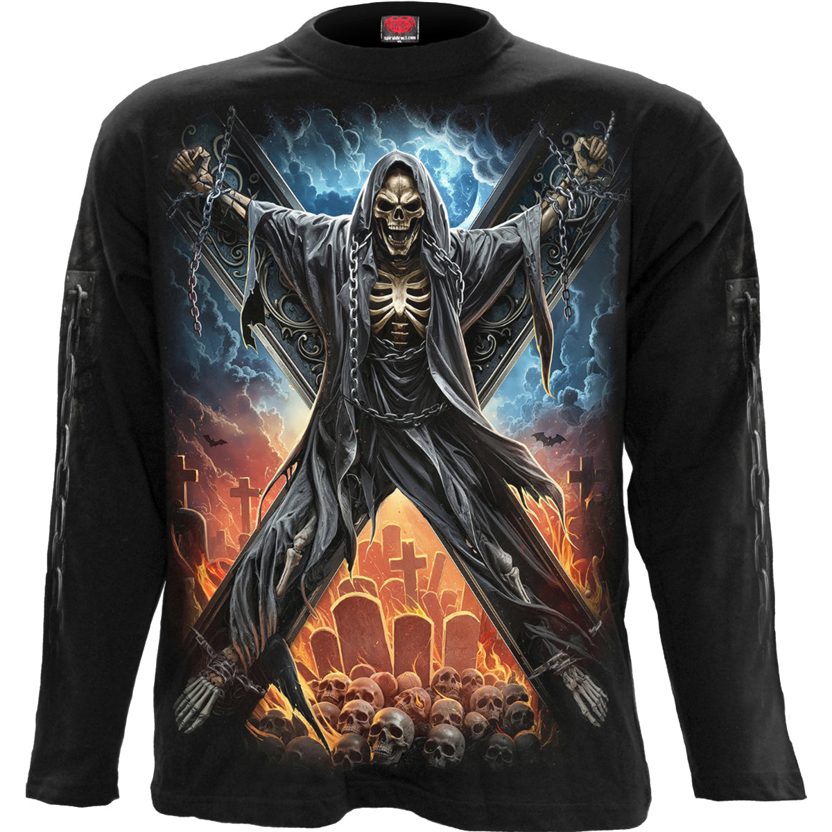 CROSSED OVER - Longsleeve T-Shirt Black