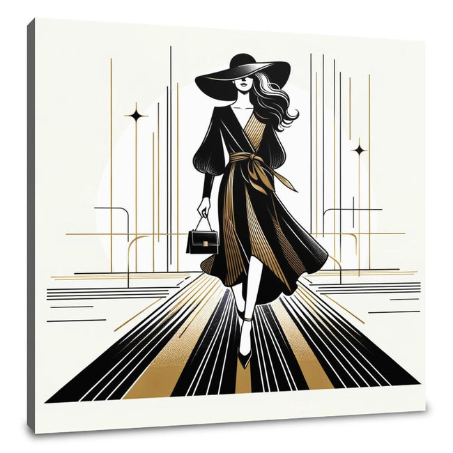 Catwalk Elegance Unveiled Canvas