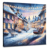 Melancholic Winter's Reflection Canvas