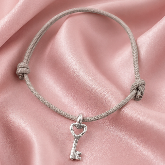 Key to my Heart  Charm Rope Bracelet