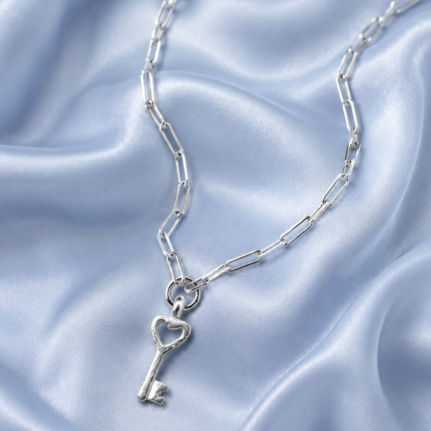 Key to my Heart  Trace Chain Necklace