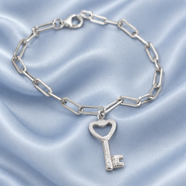 Key to my Heart  Trace Chain Bracelet