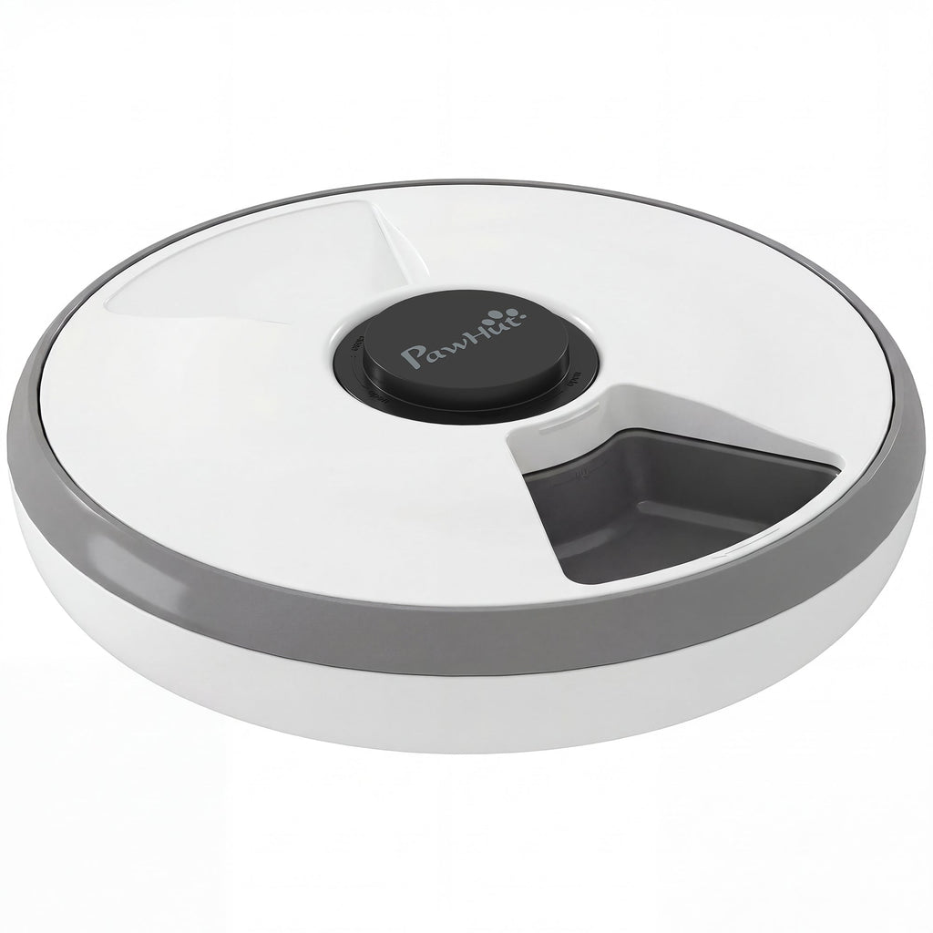 PawHut Automatic Cat Feeder Programmable Timer for Dry Wet Food Cat Food Dispenser with Ice Pack for 6 Meals