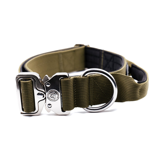Collar Táctico BTactical™ de Nailon de 4 cm | Verde Caqui