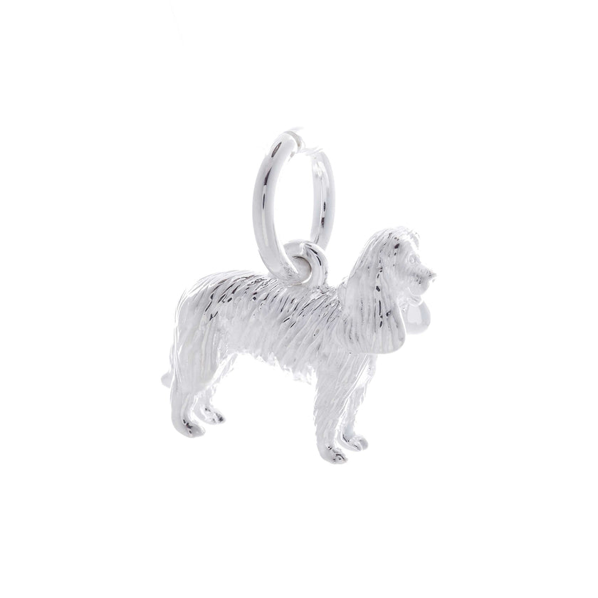 King Charles Spaniel Personalised Silver Dog Tag Necklace
