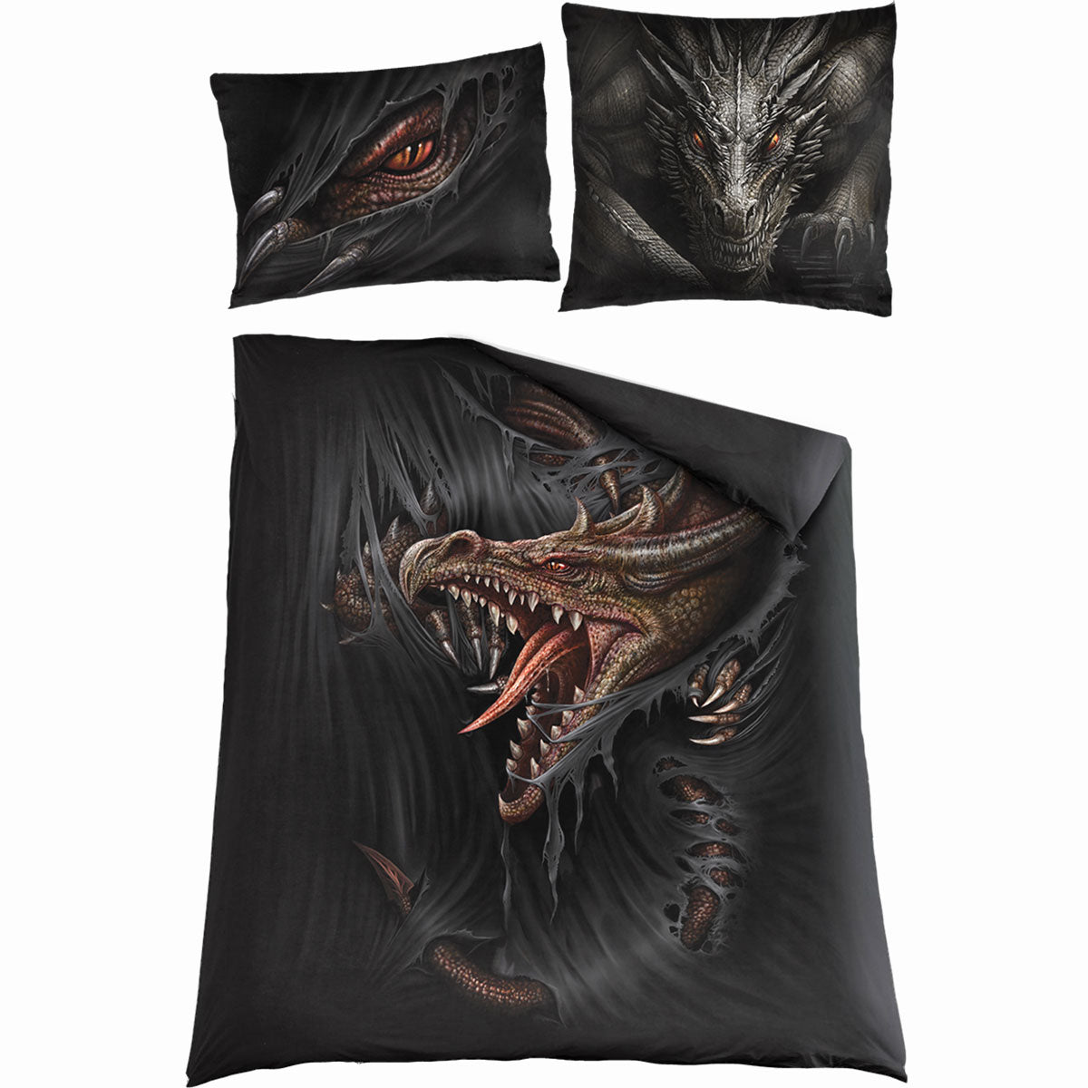 MAJESTIC DRACO - Funda Nórdica Doble + Funda de Almohada para Reino Unido y la Unión Europea