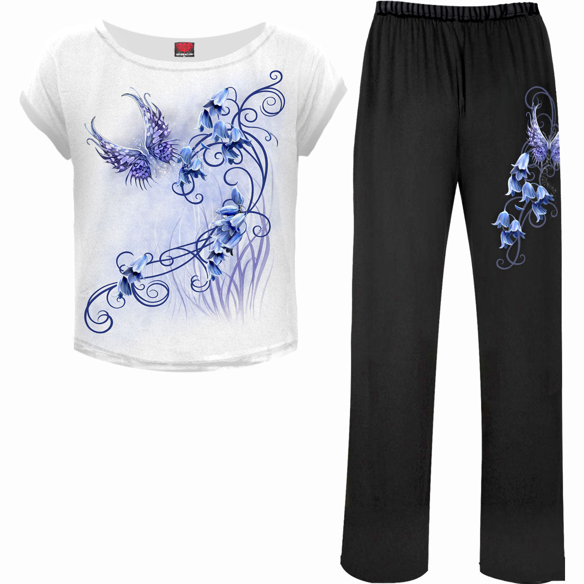 BLUEBELL FAIRY – 4-teiliges Gothic-Pyjama-Set