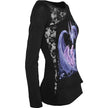 MATERNAL INSTINCTS - Lace One Shoulder Top Black