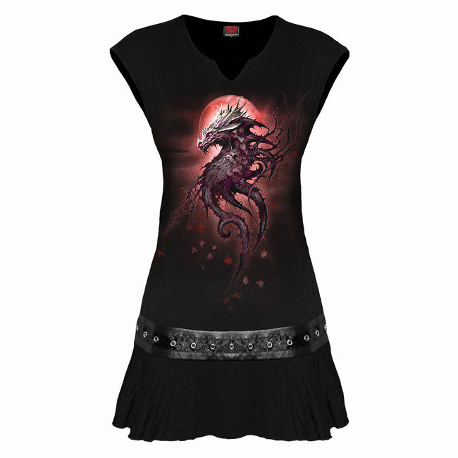 OAK DRAGON – Nieten-Minikleid Schwarz