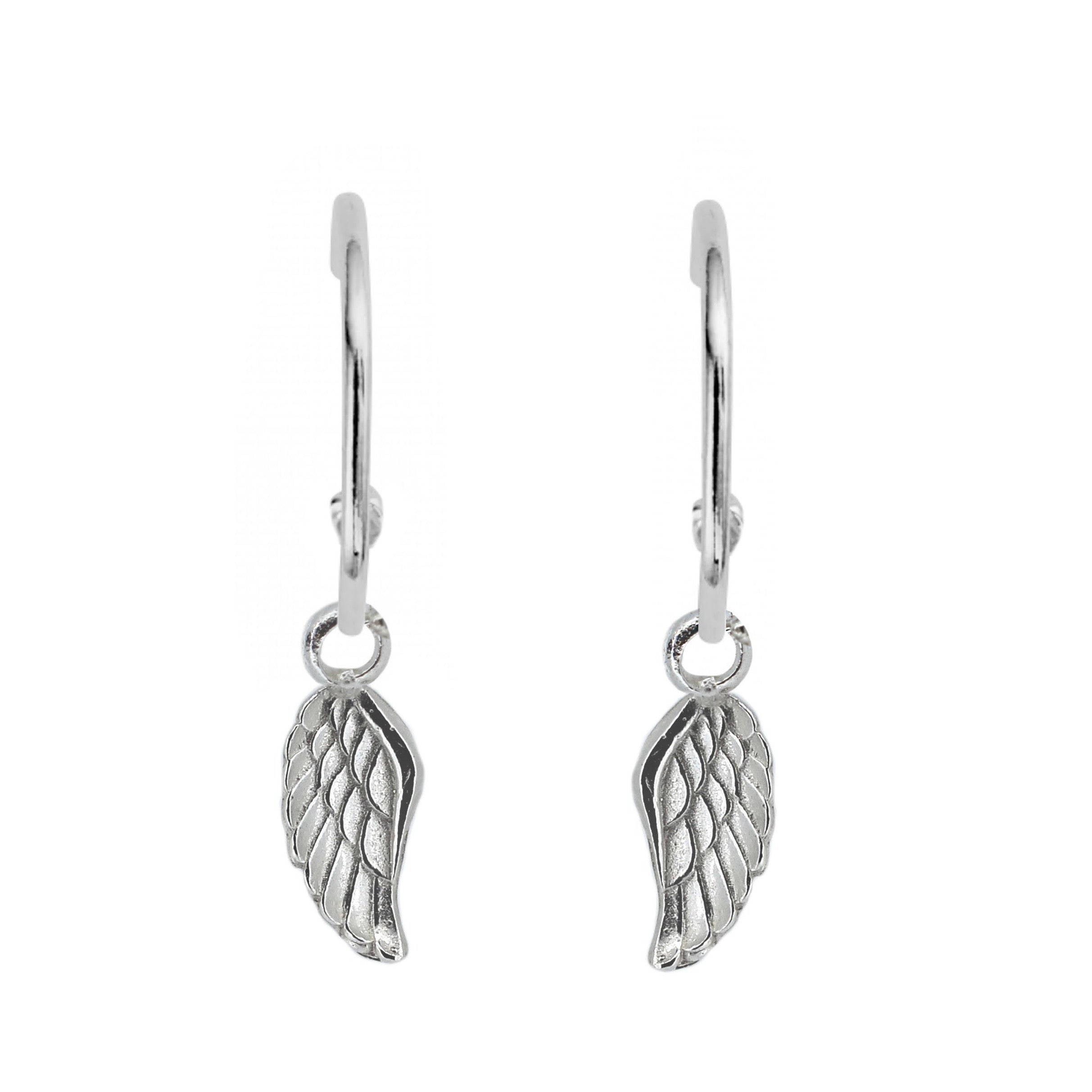 Large Angel Wing Hoops