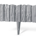 Lawn Edging, Plastic Palisade Wood Effect, 2.32m, Gray
