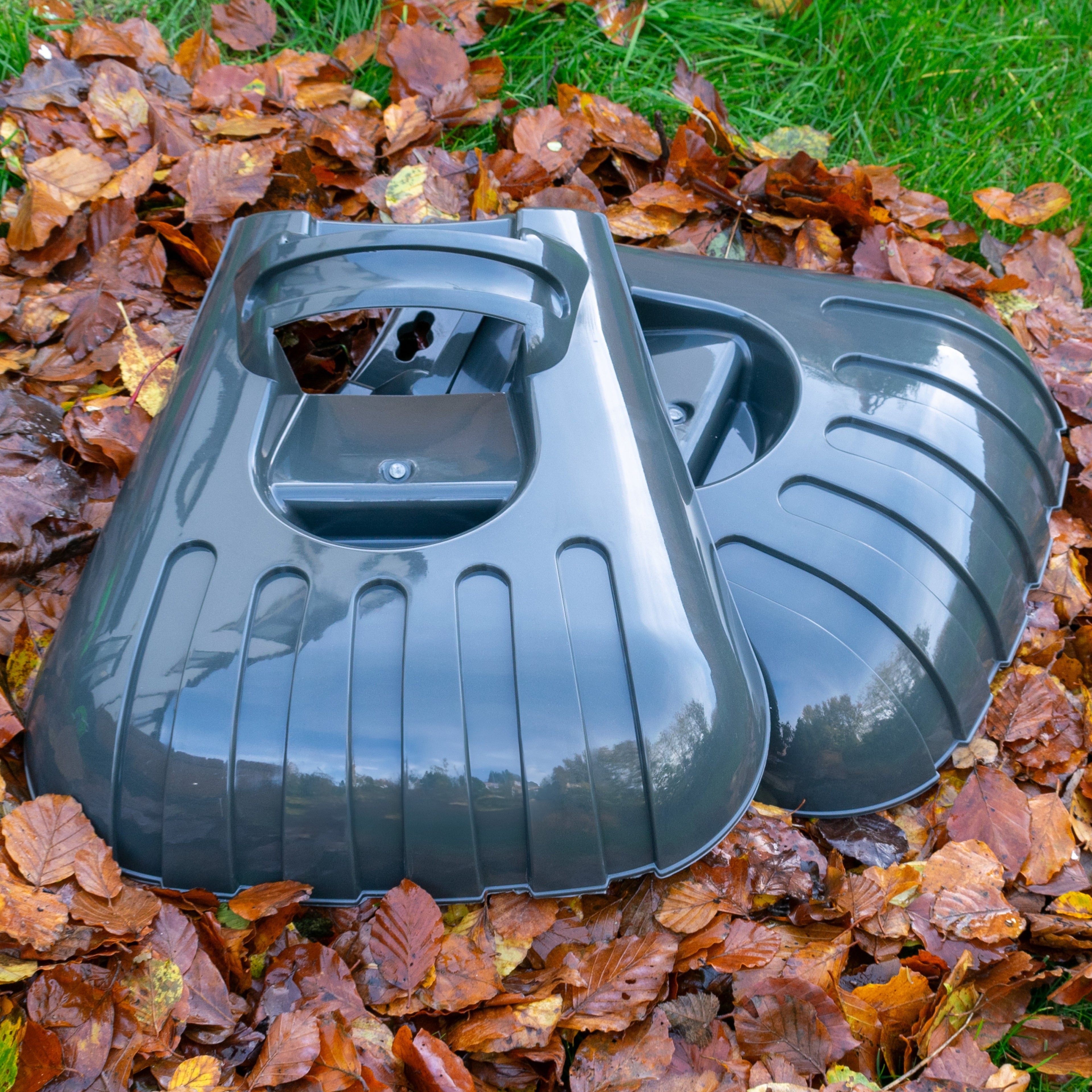 Leaf Grab Large Garden Cleaning Scoops, Dark Gray