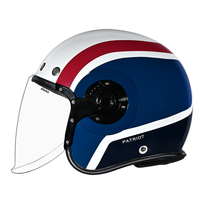 D.O.T. & ECE Retro jetová přilba Daytona - s motivem Patriot