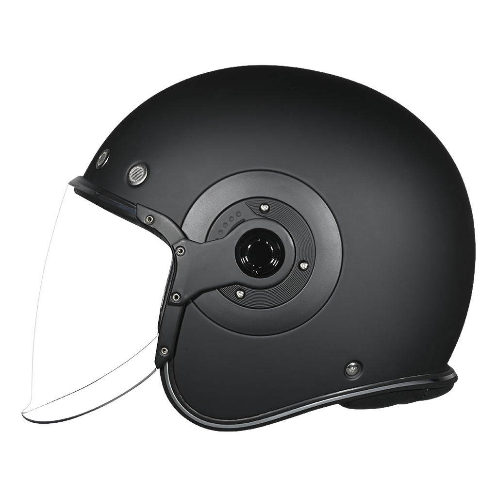D.O.T. & ECE Daytona Retro Jet- Dull Black