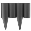Lawn Edging, Plastic Palisade Wood Effect, 2.5m Box, Gray