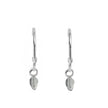 Aretes de aro con dije de hoja