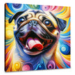 Jubilant Pug Frolic Canvas
