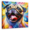Jubilant Pug Frolic Canvas