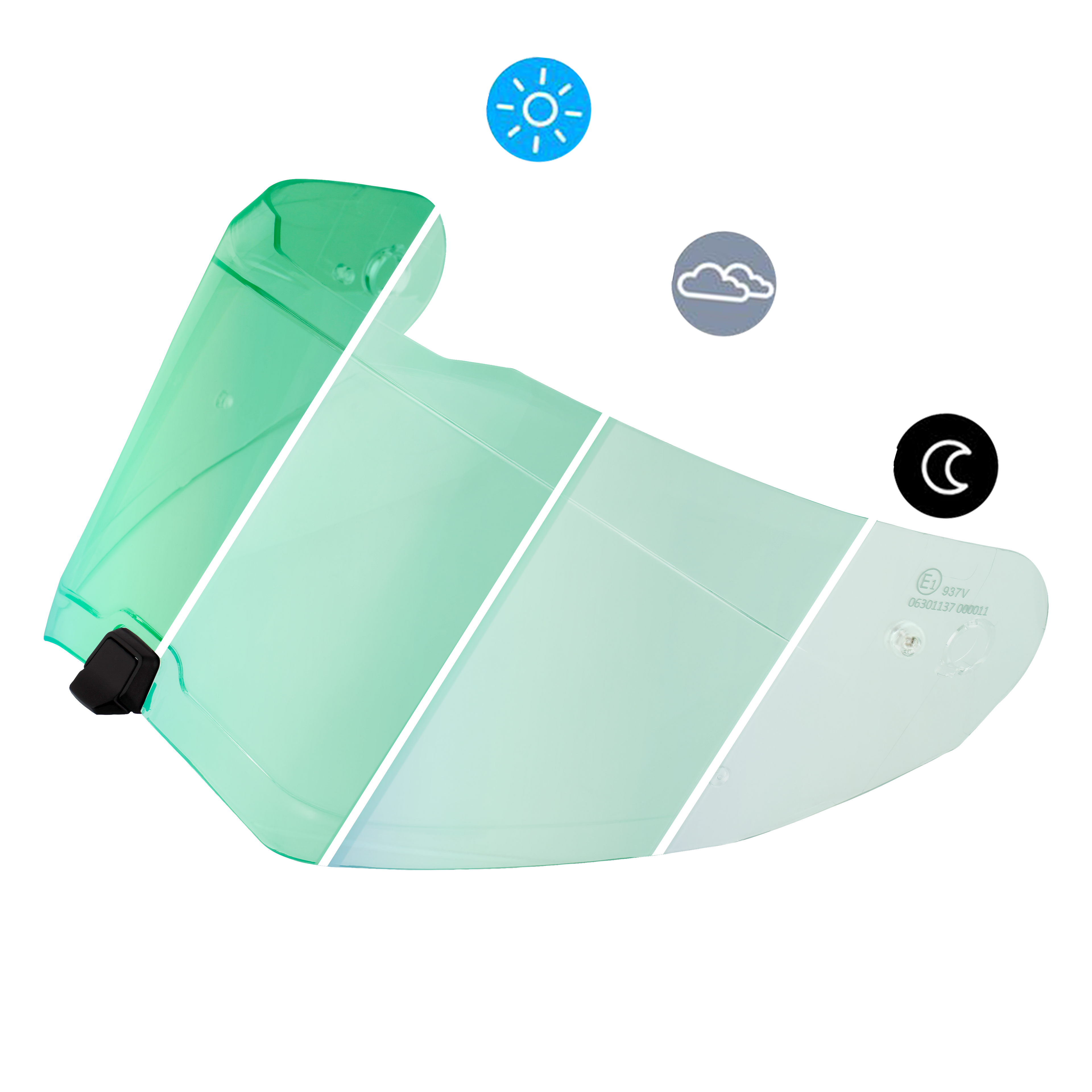 Legacy Shield Outer- Photochromic Green