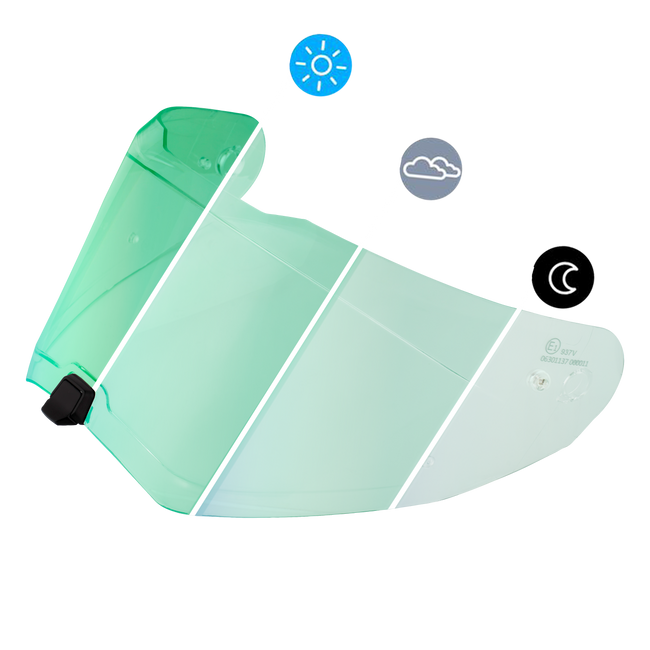Visor Legacy Shield Exterior - Verde Fotocromático