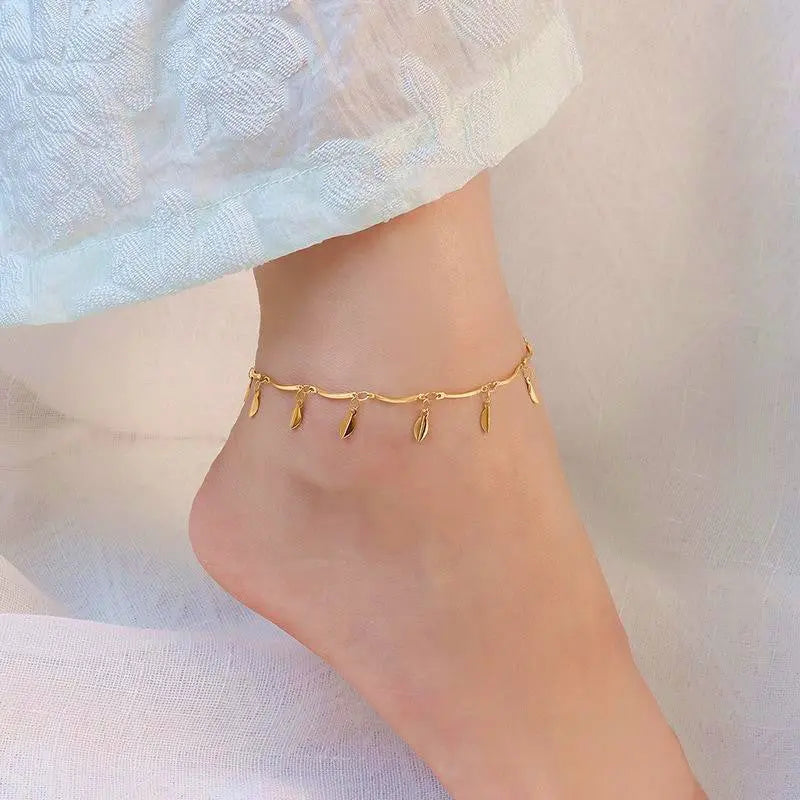Tobillera Leela Luxe bañada en oro de 18k
