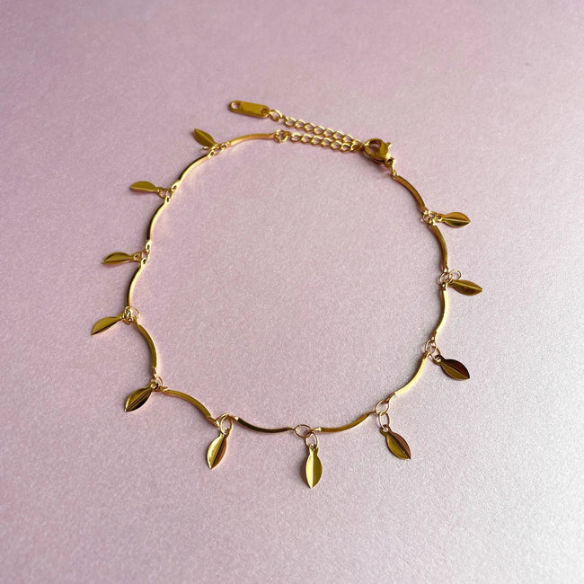 Tobillera Leela Luxe bañada en oro de 18k