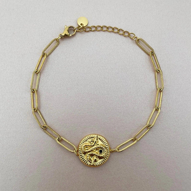 Nalini Luxe 18 Karat vergoldetes Schlangenarmband