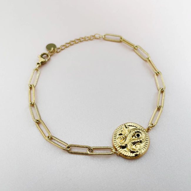 Nalini Luxe 18 Karat vergoldetes Schlangenarmband