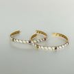 Kalinda Luxe 18k Gold Plated Enamel Cuff