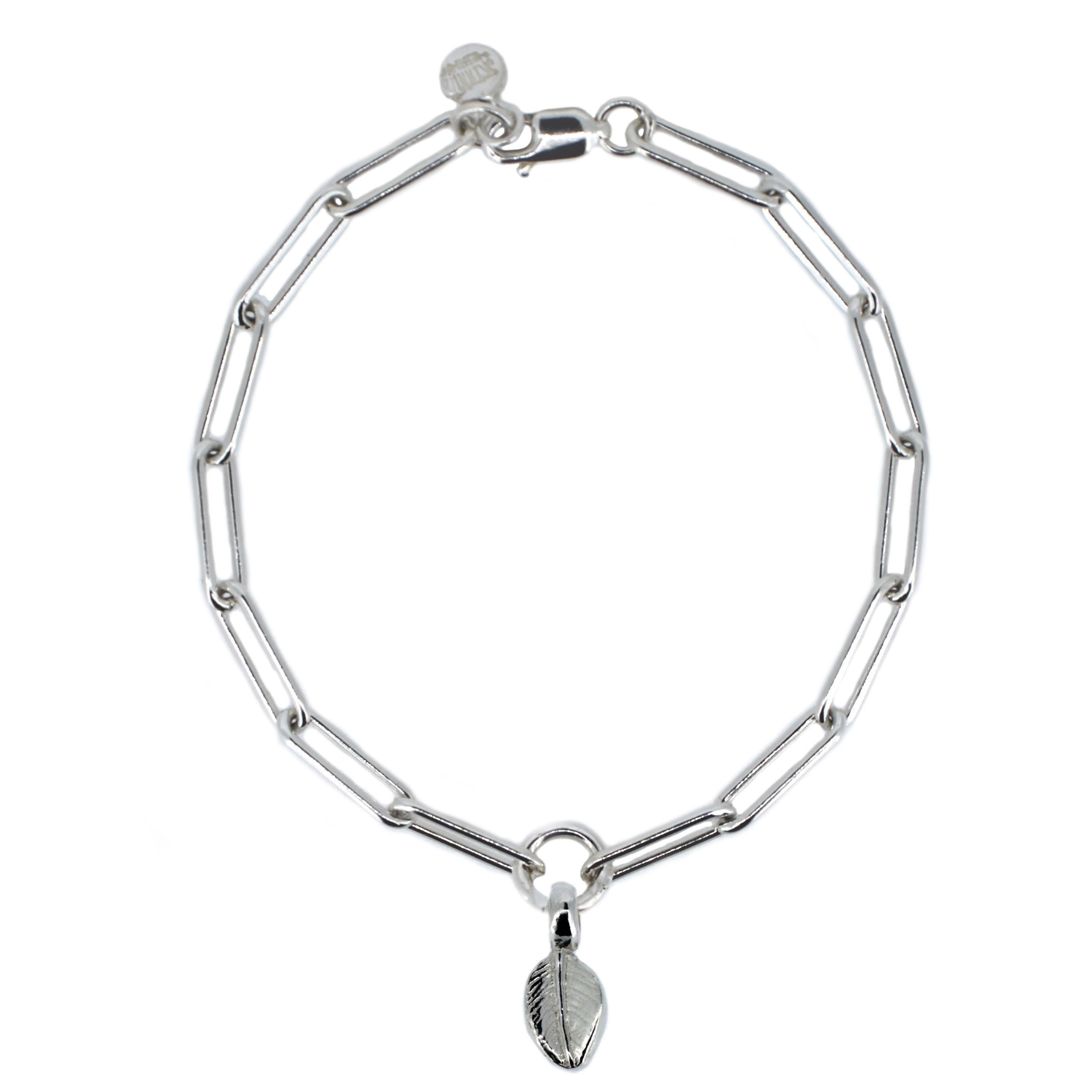 Pulsera de cadena con hojas