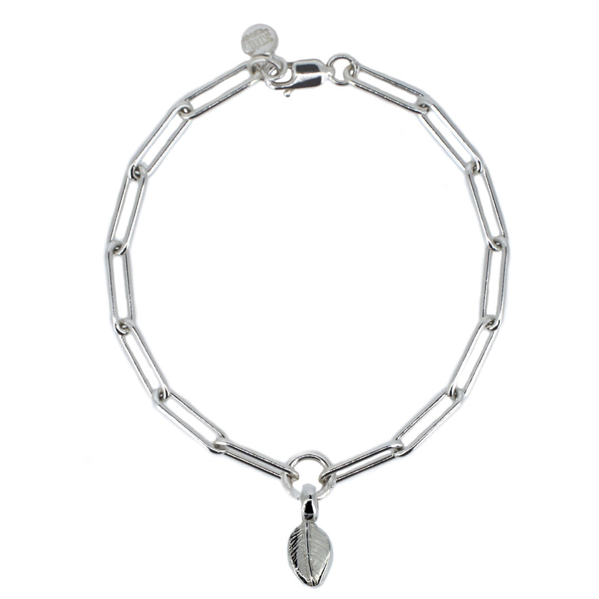 Pulsera de cadena con hojas