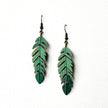 Aretes Evangelina Pluma Verde
