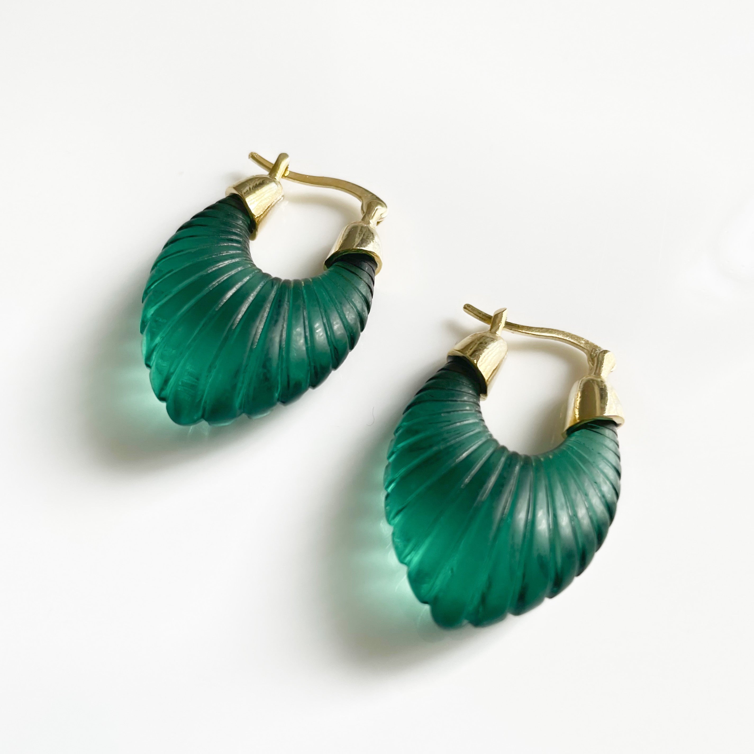 Pendientes de aro estriados Audrey Forest